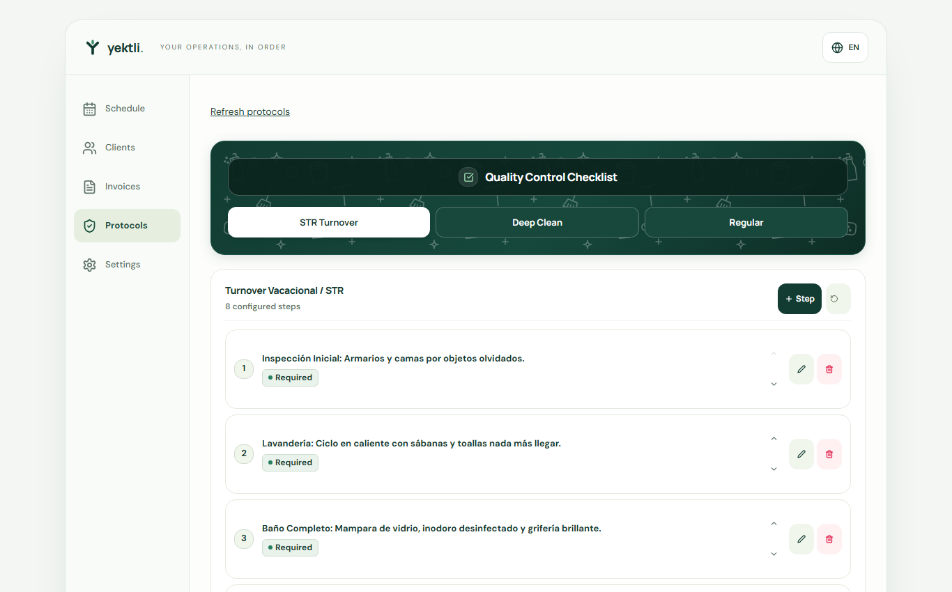 Review quality checklists — Yektli